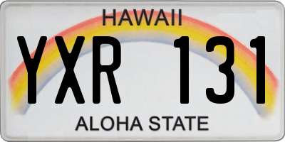 HI license plate YXR131