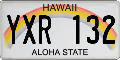 HI license plate YXR132