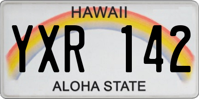 HI license plate YXR142
