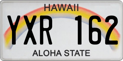 HI license plate YXR162