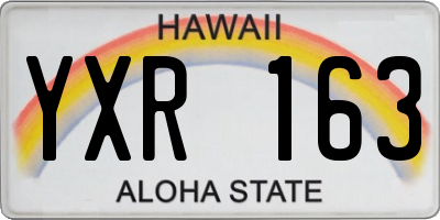 HI license plate YXR163