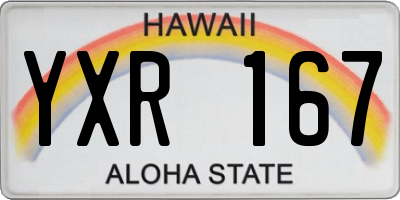 HI license plate YXR167