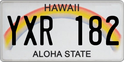 HI license plate YXR182