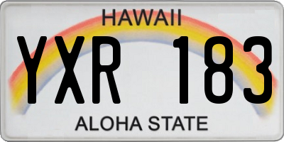 HI license plate YXR183
