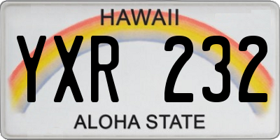 HI license plate YXR232
