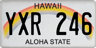 HI license plate YXR246