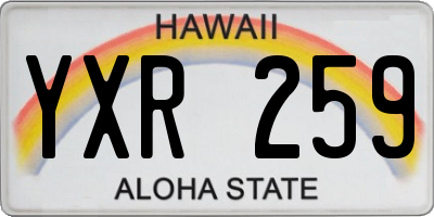 HI license plate YXR259