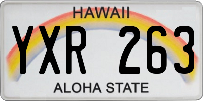 HI license plate YXR263