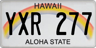 HI license plate YXR277