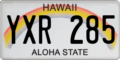 HI license plate YXR285