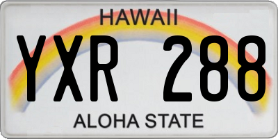 HI license plate YXR288