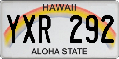 HI license plate YXR292
