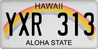 HI license plate YXR313