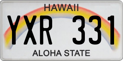 HI license plate YXR331