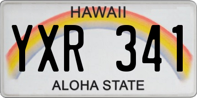 HI license plate YXR341