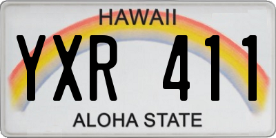 HI license plate YXR411