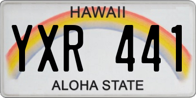 HI license plate YXR441