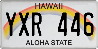 HI license plate YXR446