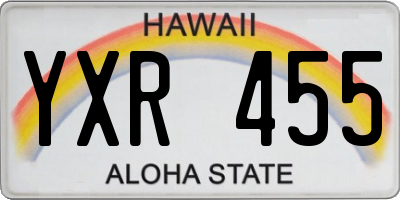 HI license plate YXR455
