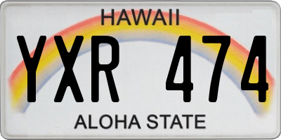 HI license plate YXR474