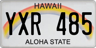 HI license plate YXR485