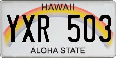 HI license plate YXR503