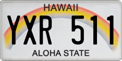 HI license plate YXR511
