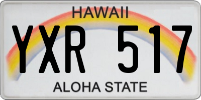 HI license plate YXR517