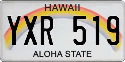 HI license plate YXR519