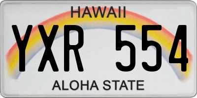 HI license plate YXR554