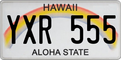 HI license plate YXR555