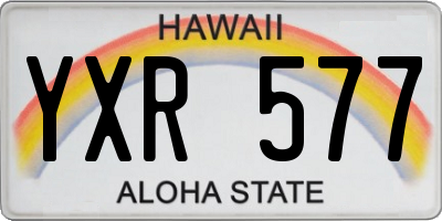 HI license plate YXR577
