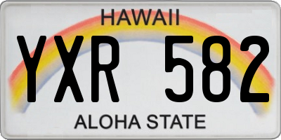 HI license plate YXR582