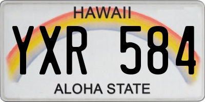 HI license plate YXR584