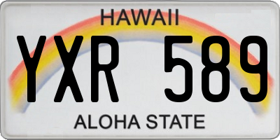 HI license plate YXR589