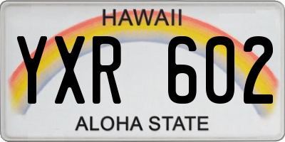 HI license plate YXR602
