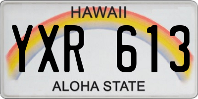 HI license plate YXR613