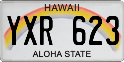 HI license plate YXR623