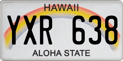 HI license plate YXR638