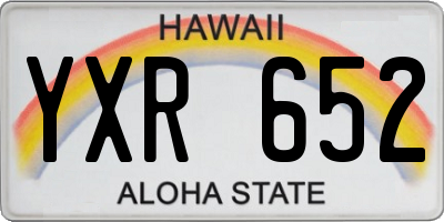 HI license plate YXR652