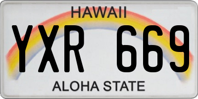HI license plate YXR669