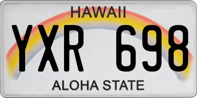 HI license plate YXR698