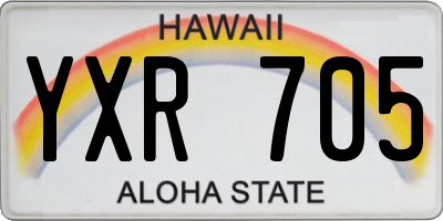 HI license plate YXR705