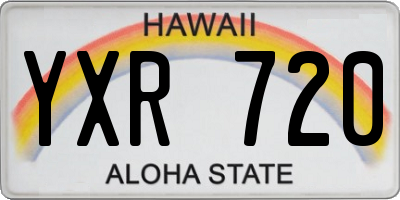 HI license plate YXR720