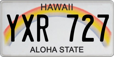 HI license plate YXR727