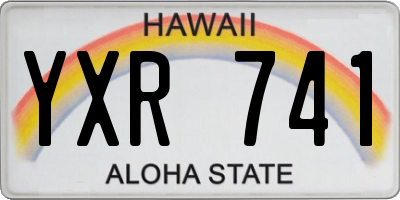HI license plate YXR741