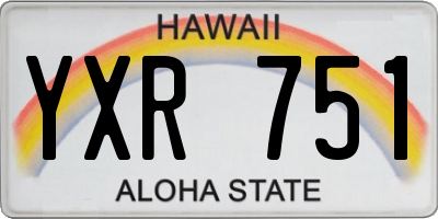 HI license plate YXR751