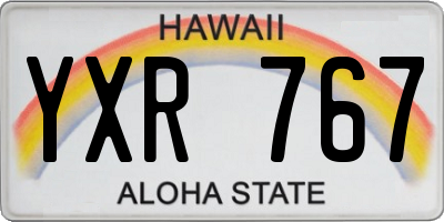 HI license plate YXR767