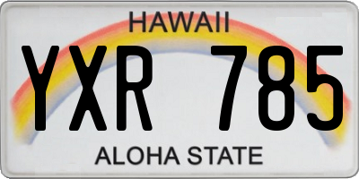 HI license plate YXR785