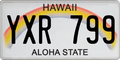HI license plate YXR799